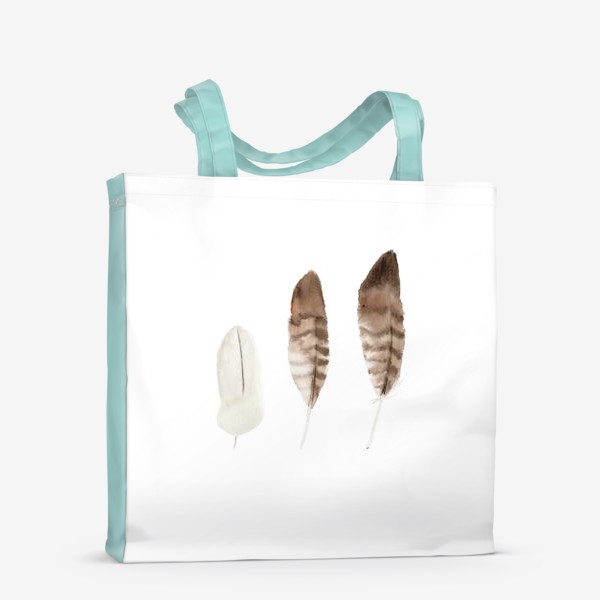 Сумка-шоппер «Коричневые перья»
