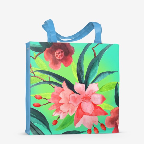 Сумка-шоппер «Яркий цветочный паттерн»