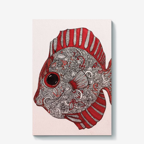 Холст «Рыба. Красный»