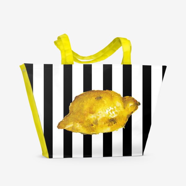 Пляжная сумка «лимон в полоску»