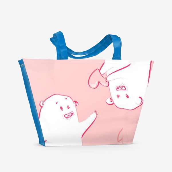 Пляжная сумка «влюбленный мишка»