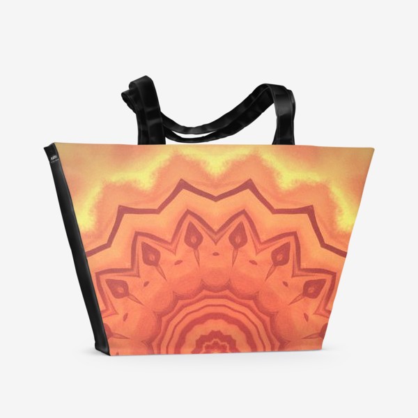 Пляжная сумка «Оранжево-желтый орнамент»