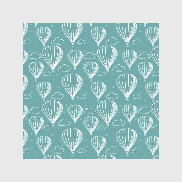 Скатерть &laquo;Air balloons blue pattern&raquo;