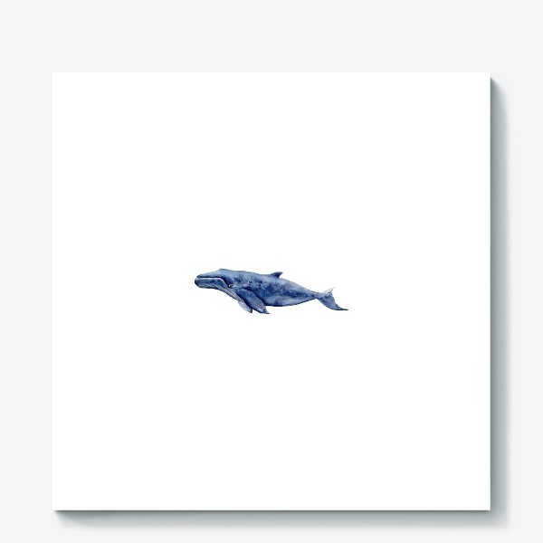 Холст «Акварельный кит»