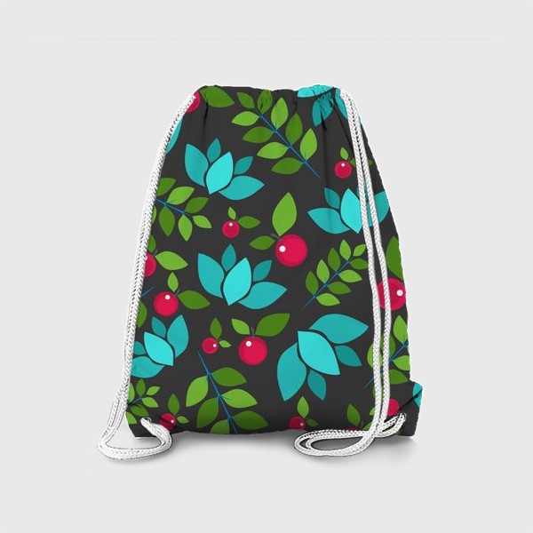 Рюкзак «Цветочно-ягодный узор»