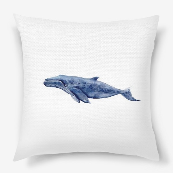 Подушка «Акварельный кит»