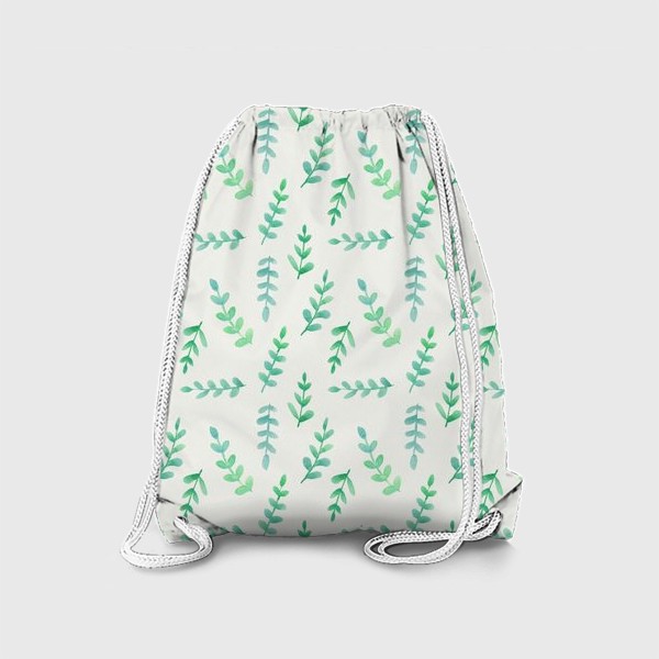 Рюкзак «Узор с зелеными веточками»