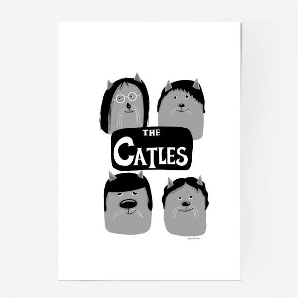 Постер «Коты-Битлы»