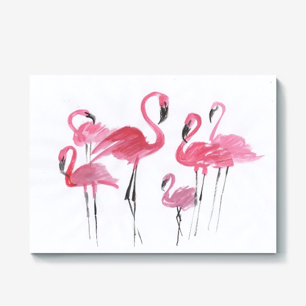 Холст «фламинго»