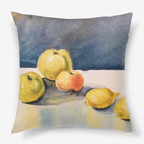 Подушка &laquo;яблоки и лимоны&raquo;