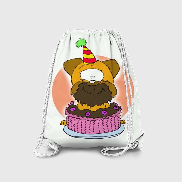 Рюкзак «Грифон с тортиком, с днем рождения!»