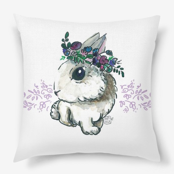 Подушка «Зайка/Кролик в цветах»