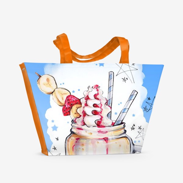 Пляжная сумка «Молочный коктейль»