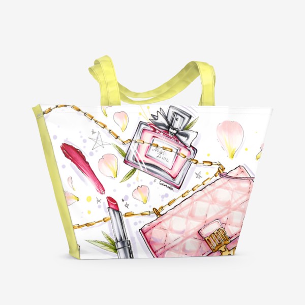 Пляжная сумка &laquo;Dior мания. Сумочка, аромат и помада&raquo;