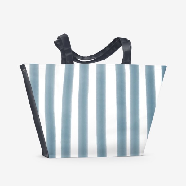Пляжная сумка «вертикальные акварельные полоски»