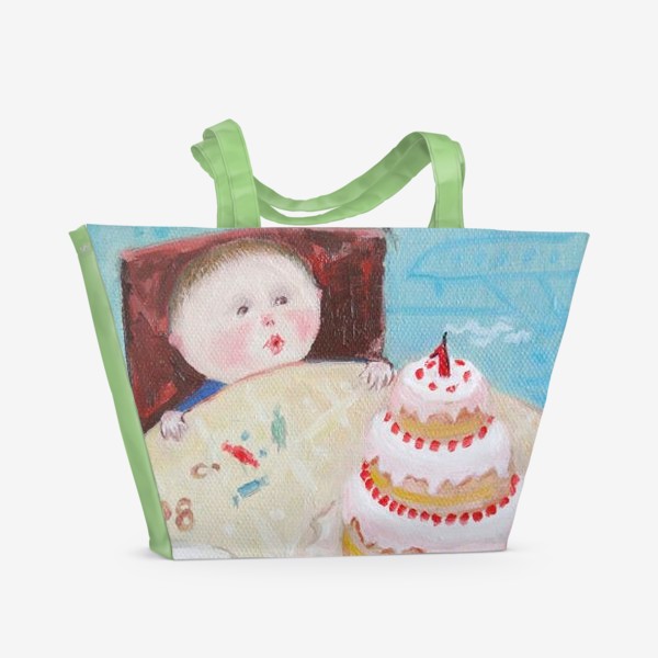 Пляжная сумка «День рождения малыша»