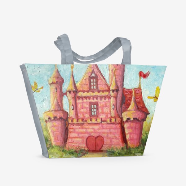 Пляжная сумка «Розовый замок»