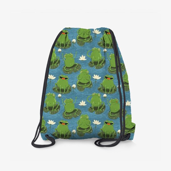 Рюкзак «Паттерн лягушки на пруду»