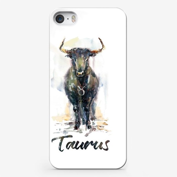Чехол iPhone «Taurus / Телец. Акварель»