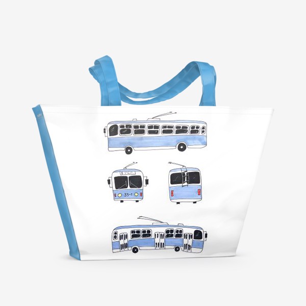 Пляжная сумка «троллейбус»