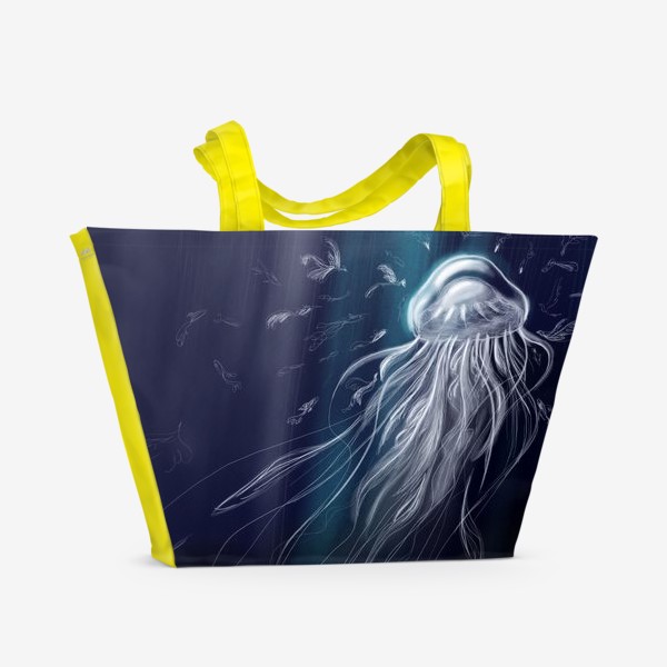 Пляжная сумка «Медуза-серебряное перо»