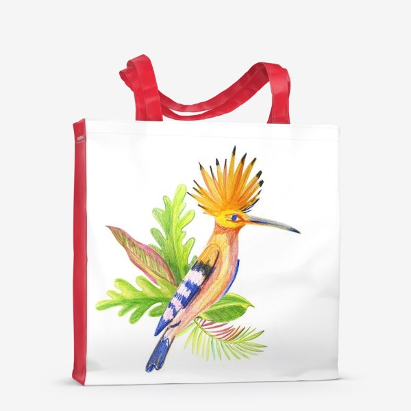 Сумка-шоппер «Птица удод и тропики»