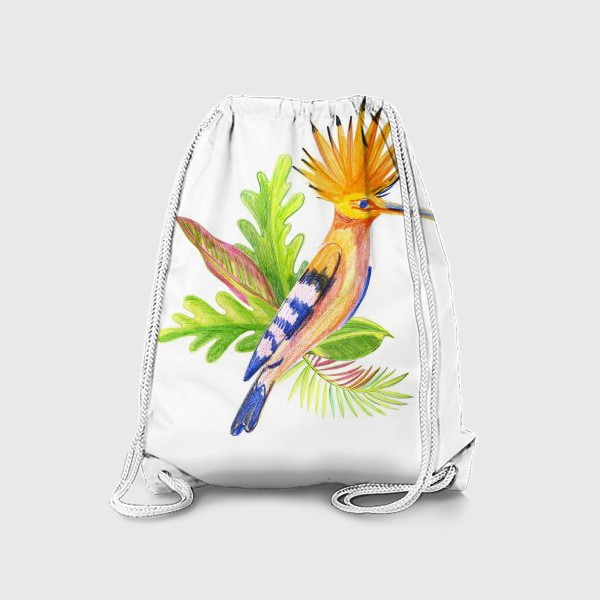 Рюкзак «Птица удод и тропики»