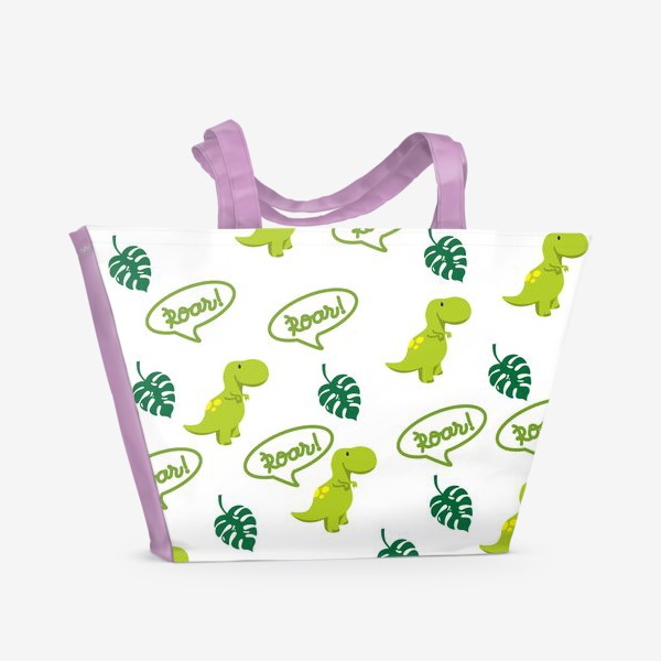 Пляжная сумка «тиранозавр_паттерн»