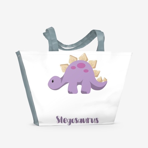 Пляжная сумка «Динозавр_Стегозавр»