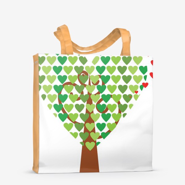 Сумка-шоппер &laquo;Иллюстрация дерево и любовь&raquo;