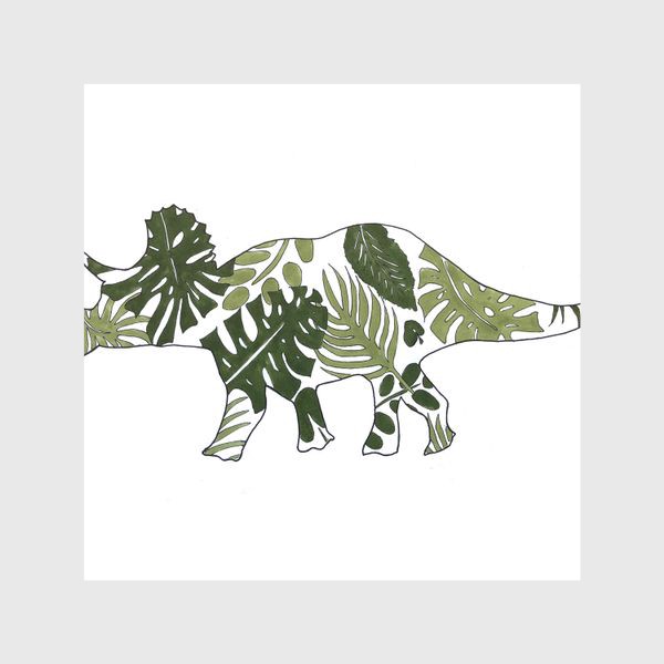 Шторы &laquo;трицератопс. тропический динозавр&raquo;