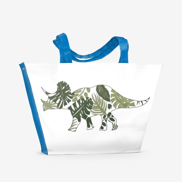 Пляжная сумка «трицератопс. тропический динозавр»