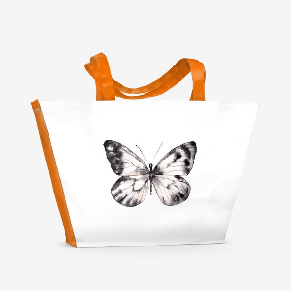 Пляжная сумка «Монохромная бабочка»