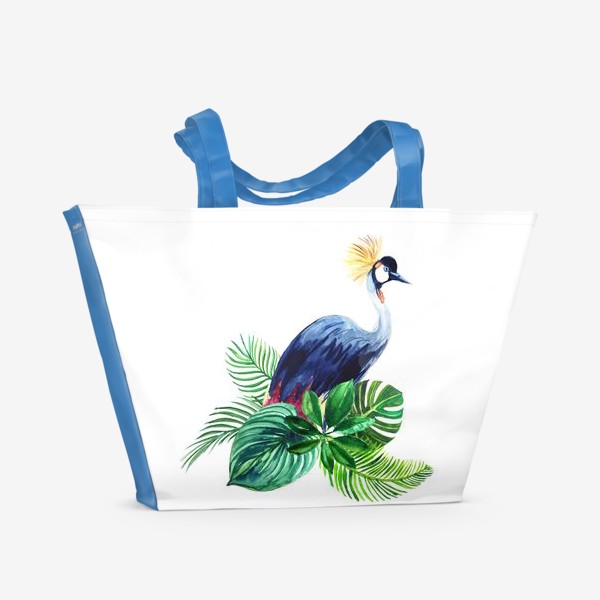 Пляжная сумка «Журавль и тропики»