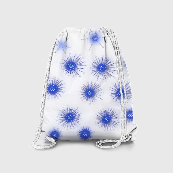 Рюкзак «Синие кляксы-цветы»