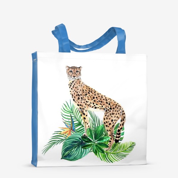 Сумка-шоппер «леопард в тропиках»