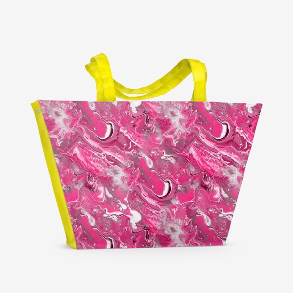 Пляжная сумка «Розовая фантазия (жидкий акрил)»