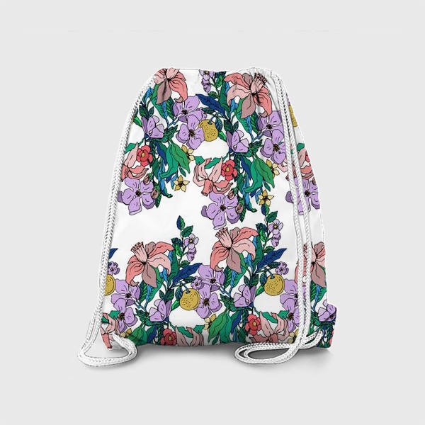 Рюкзак «Паттерн с цветами. »