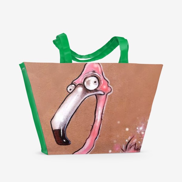Пляжная сумка «фламинго»