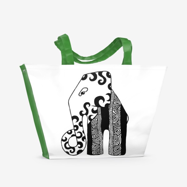 Пляжная сумка «Витиеватый слон»