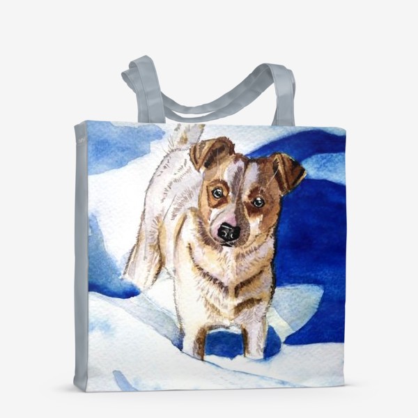 Сумка-шоппер «Собака в снегу»