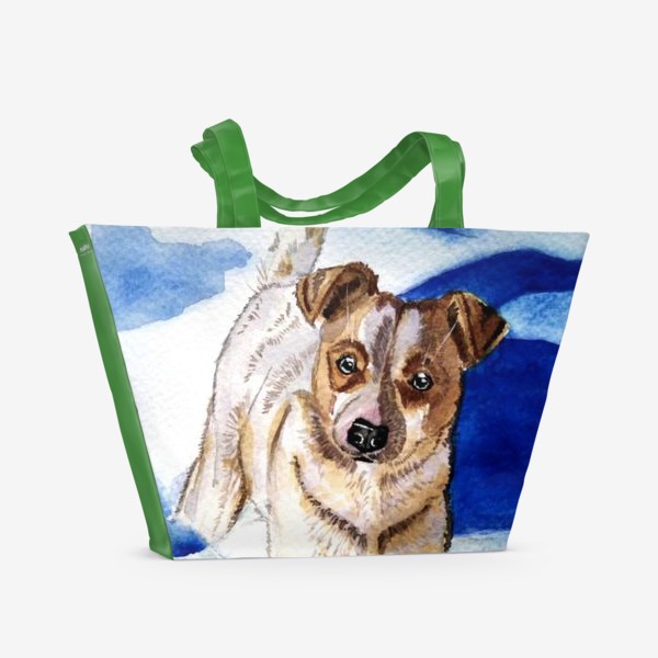 Пляжная сумка &laquo;Собака в снегу&raquo;