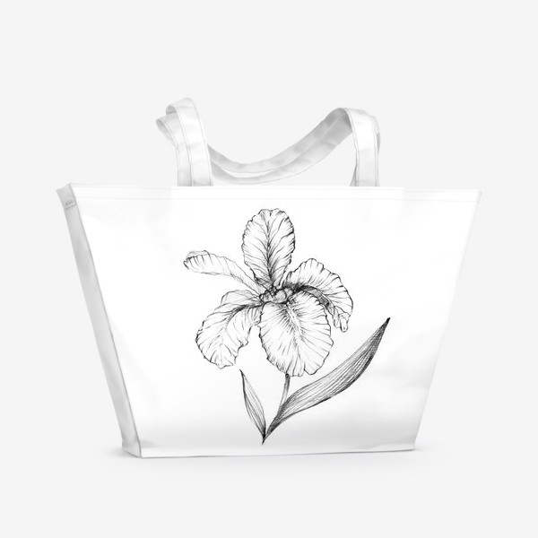 Пляжная сумка «Цветок ириса»