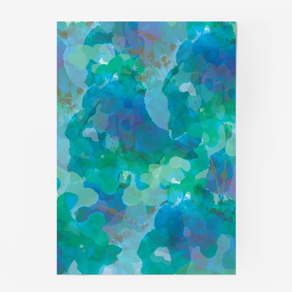 Постер «голубая цветочная абстракция»