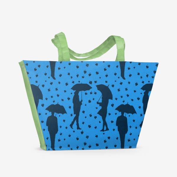 Пляжная сумка «Дождь и зонт1»