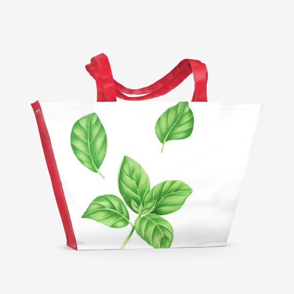 Пляжная сумка «Зеленый базилик»