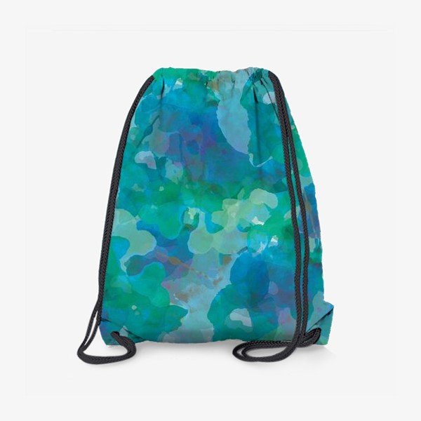 Рюкзак «голубая цветочная абстракция»