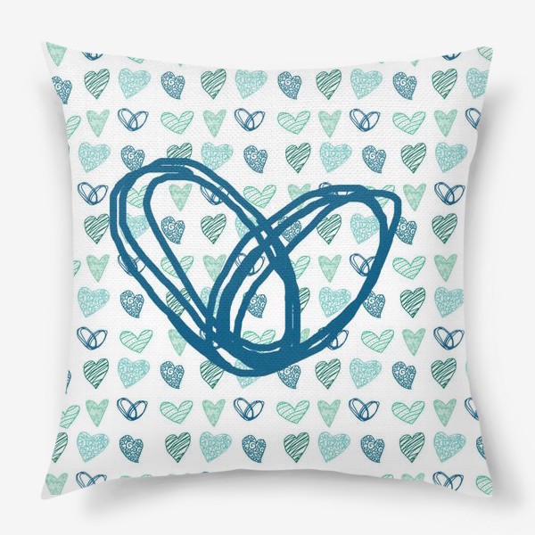 Подушка «Синее сердце  »