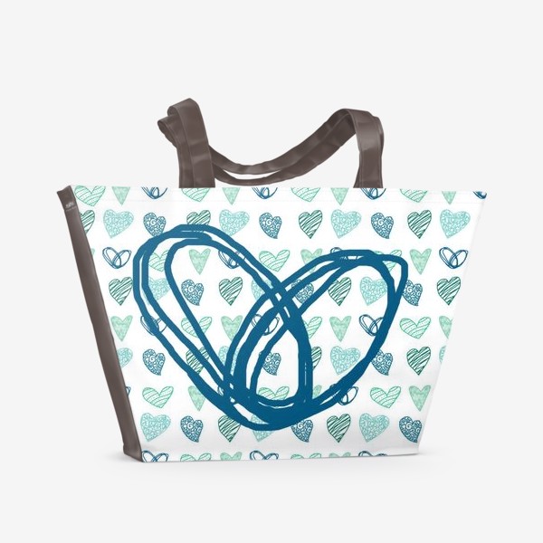 Пляжная сумка «Синее сердце  »