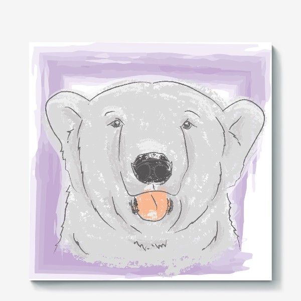 Холст «Очаровашка. Белый медведь»